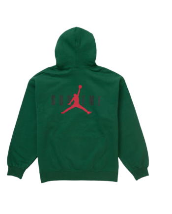Grøn Supreme Jordan Hooded Sweatee Shirt Green Fw24 - Supreme Shirt  - 197599208389