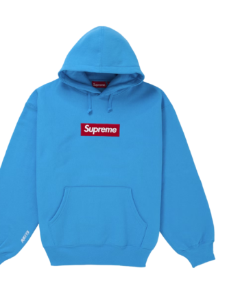 Supreme Box Logo Hooded Sweatee Shirt Cyan Fw25 - Supreme Shirt  - 0888977370926