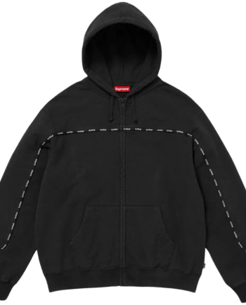 Sort Supreme Piping Zip Hooded Sweatee Shirt Black - Supreme Shirt  - None