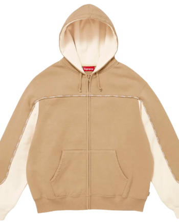 Supreme Piping Zip Hooded Sweatee Shirt Brown - Supreme Shirt  - None