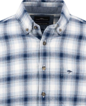 661 Ink Blue Fynch Hatton Shadow Check Shirt - Fynch Hatton Shirt  - 4068544689866