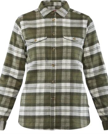 Grøn Fjallraven Vik Heavy Flannel Shirt Womens Green - Fjällräven Shirt  - 7323450544317