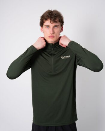 Grøn Ground Tech Zip Shirt Men Army Green - Liiteguard Shirt  - 5714776012925