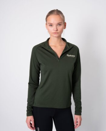 Grøn Ground Tech Zip Shirt Women Army Green - Liiteguard Shirt  - 5714776013021