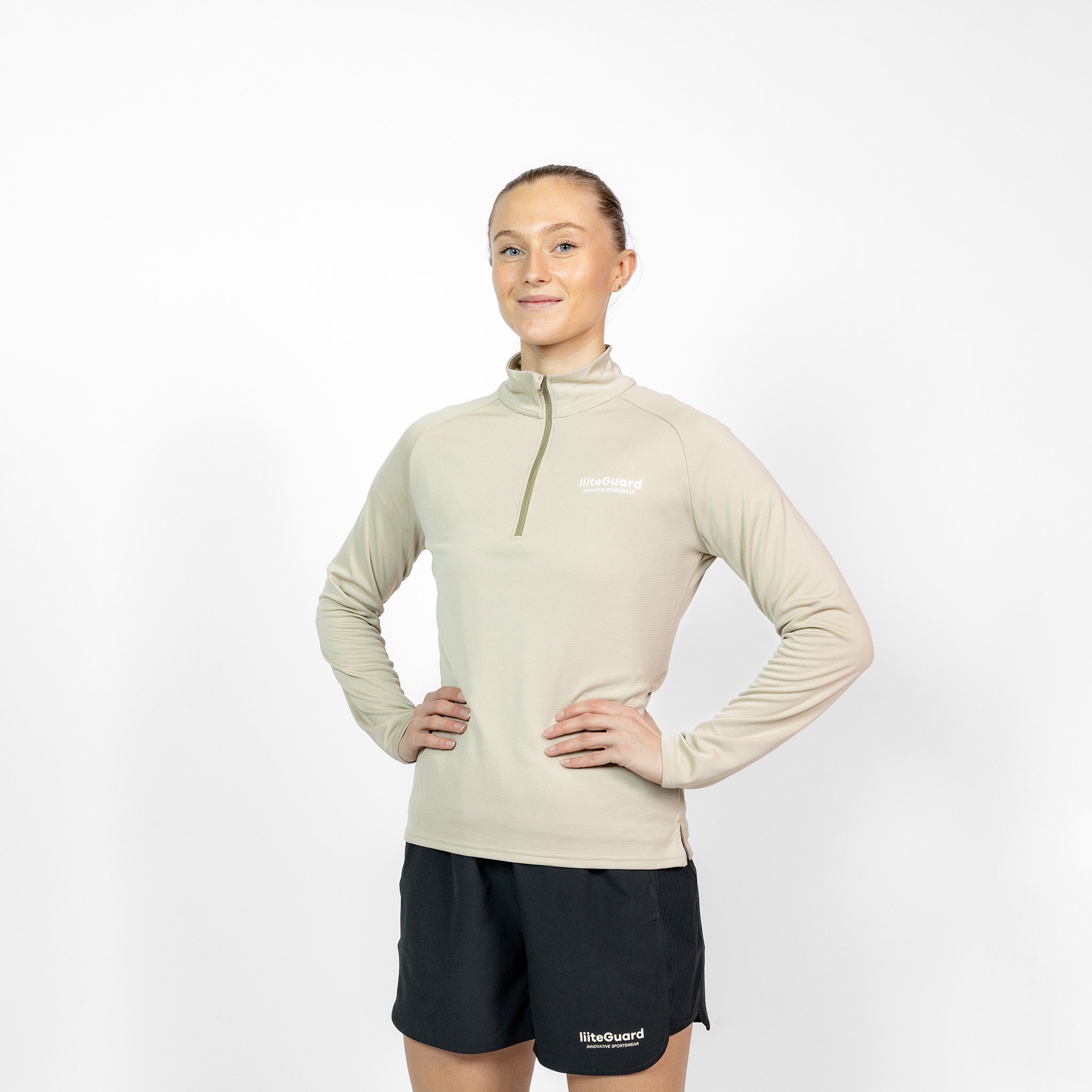 Beige Ground Tech Zip Shirt Women - Liiteguard Shirt - 5714776008447