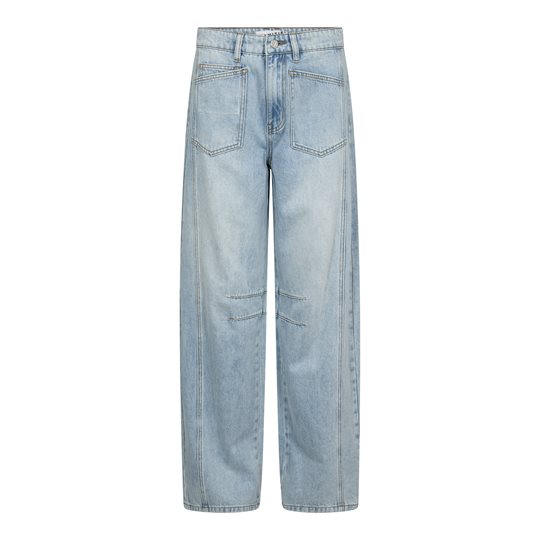 Haute Amiti Barrel Front Pocket Jeans Bleached Denim - Jeans