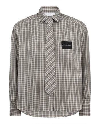 Haute Amiti Chess Tie Shirt Beige - Shirt