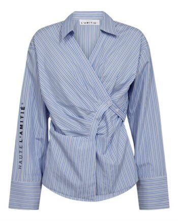 Haute Amiti Nina Strap Shirt Pale Blue Stripe - Shirt