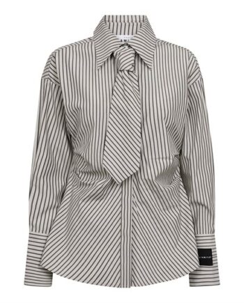 Haute Amiti Gemma Tie Stripe Shirt Beige - Shirt