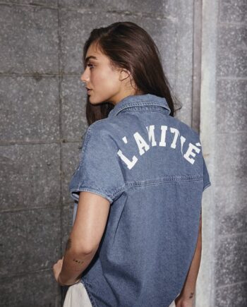 Haute Amiti Denim Logo Shirt Used Denim - Shirt