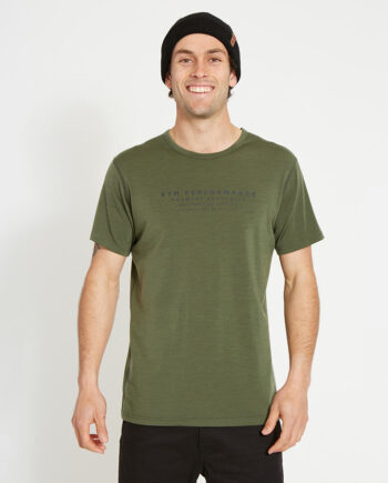 Merinould Shirt Til Mænd Adventure 170 Bæredygtig Ultralight Åndbar Shirt Merinould Winter Moss Xtm Performance - Xtm Performance Shirt