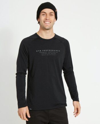 Sort Merinould Langærmet Shirt Til Mænd Adventure 170 Bæredygtig Ultralight Åndbar Shirt Merinould Xtm Performance - Xtm Performance Shirt  - 9329720418218