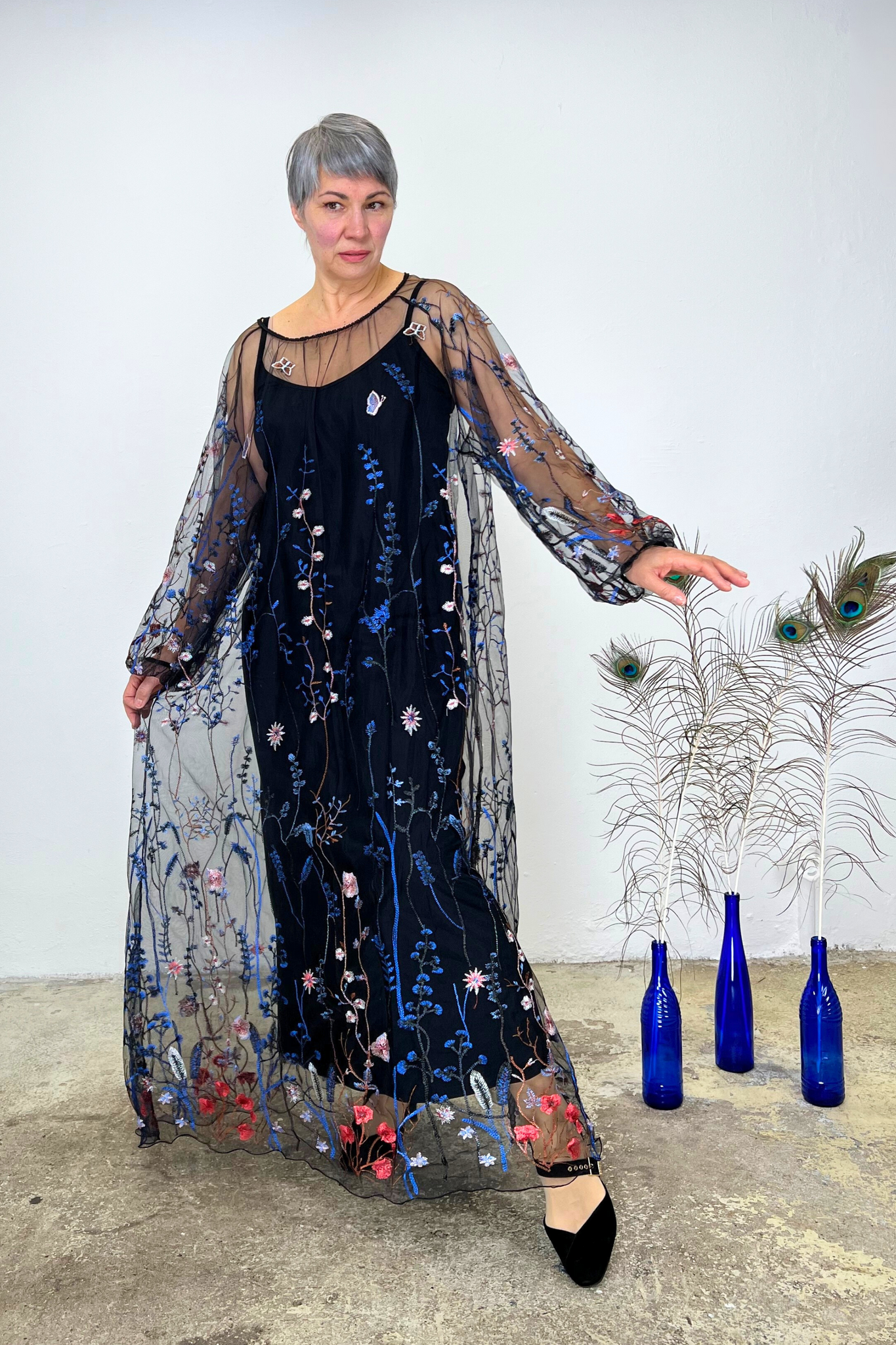 Midnight Bloom Unik Tylkjole - Parol Jeans