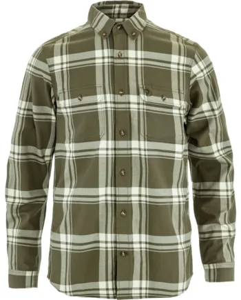 Grøn Fjallraven Vik Lite Flannel Shirt Laurel Green Chalk White 2xl Skjorter - Fjällräven Shirt  - 7323451114458