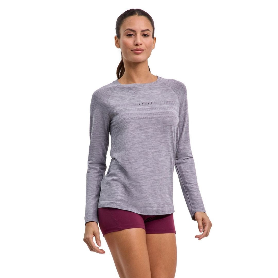 Falke Women Training Long Sleeve Shirt Grey Heather - Falke Shirt - 4067112774522