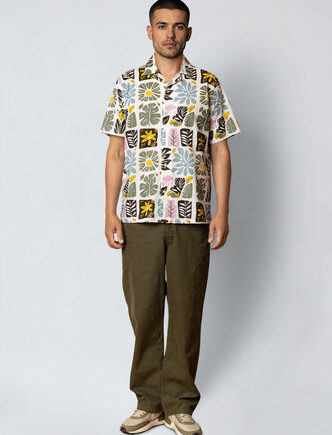Ecru Sea Cotton Linen Shirt - Fat Moose Shirt  - 5715528296426