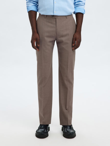 Morel - Melange Slhslim Theo Wool Blend Trs Flex Noos - Selected Jeans - 5715727434858