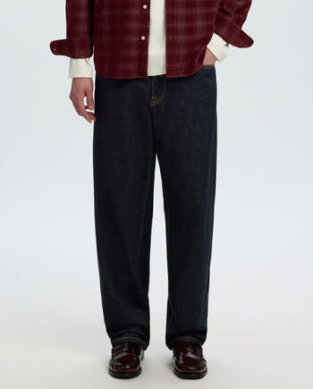 Dark Blue Denim Slm220 Loose Ben Selvedge 804 Jeans - Selected Jeans  - 5715913984532