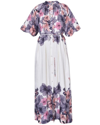 Sisters Point Dame Kjole Elice Cream Flower - Sisters Point Jeans  - 5714862752285