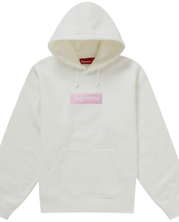 Hvid Supreme Box Logo Hooded Sweatee Shirt Fw25 White - Supreme Shirt  - 0888977374320