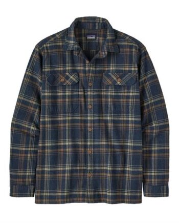 Patagonia Mens Organic Cotton Fjord Flannel Shirt Drifted Navy - Patagonia Shirt  - 194187908041