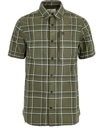 Grøn Fjallraven Abisko Hike Shirt Herre Mænd Laurel Green Chalk White Skjorter - Fjällräven Shirt  - 7323451162596