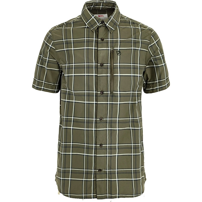 Grøn Fjallraven Abisko Hike Shirt Herre Mænd Laurel Green Chalk White Skjorter - Fjällräven Shirt - 7323451162596