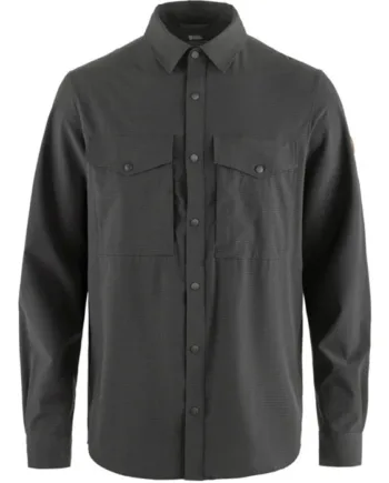 Grå Fjallraven Abisko Trekking Shirt Herre Mænd Dark Grey 2xl Skjorter - Fjällräven Shirt  - 7323451090325