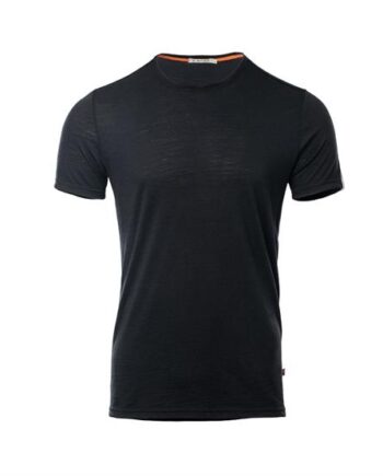 Sort Aclima Lightwool Shirt Round Neck Mens Jet Black - Aclima Shirt  - 7034041120673