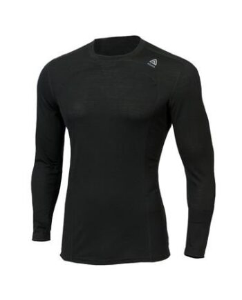 Sort Aclima Lightwool Crew Neck Shirt Man Jet Black - Aclima Shirt  - 7034041027842