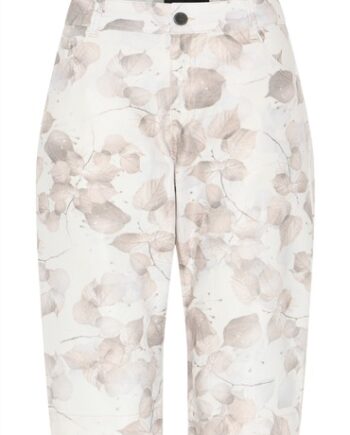 Hvid Cero Shorts Dame 1069 Leaf Print - Cero Jeans  - 5713270608429