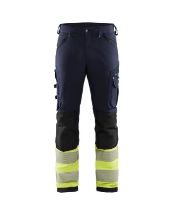 BlÅklder 1193 High Vis Buks Vejs Stretch Herre Marineblå High Vis Gul C44 Bukser Arbejdstøj Beklædning Vis - BlÅklÄder Jeans  - 7330509841686