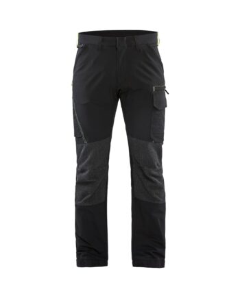 BlÅklder 1422 Service Buks Vejs Stretch Sort High Vis Gul Herre Sort High Vis Gul C44 Servicebukser BlÅklder Cordura - BlÅklÄder Jeans  - 7330509718322