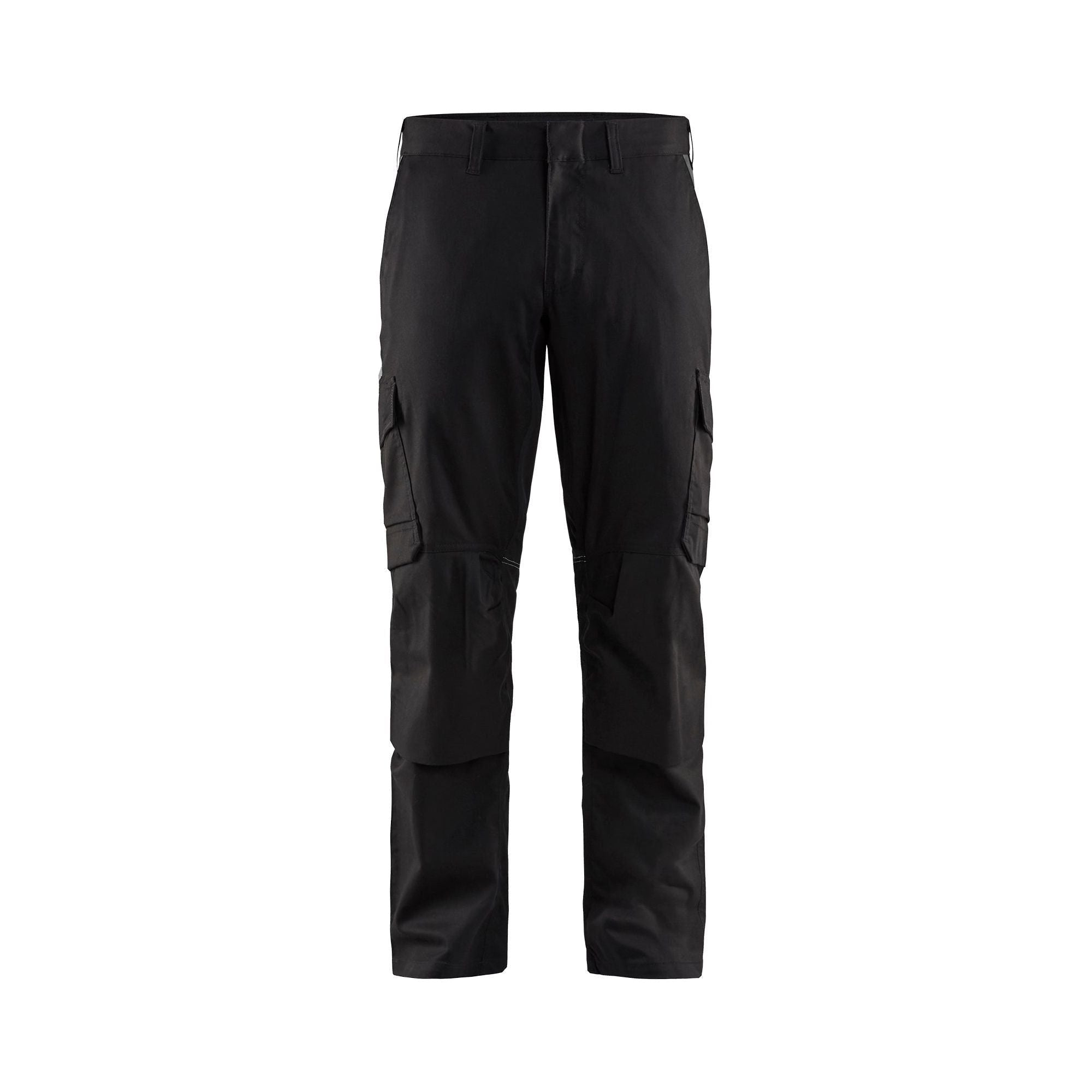 BlÅklder 1448 Industri Buks Med Knælommer Stretch Sort Mørk Grå Herre Sort Mørk Grå C44 Bukser Arbejdstøj Beklædning Stretch Knælommer - BlÅklÄder Jeans - 7330509760802