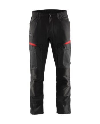 BlÅklder 1456 Service Buks Med Stretch Sort Rød Herre Sort Rød C44 Servicebukser Beklædning Stretch Bukser - BlÅklÄder Jeans  - 7330509651476