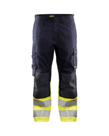 BlÅklder 1488 Multinorm Buks Inherent Herre Marineblå High Vis Gul C44 Bukser Arbejdstøj Baglomme - BlÅklÄder Jeans  - 7330509622179
