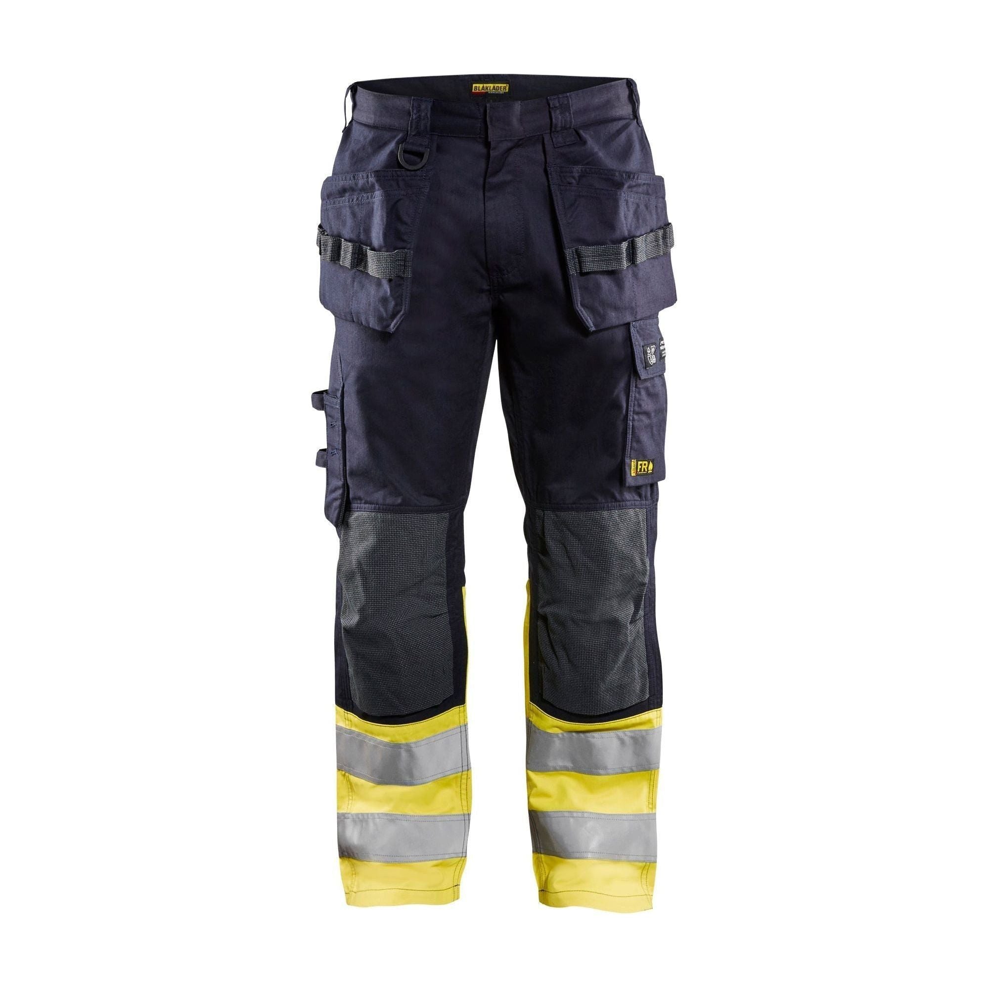BlÅklder 1489 Multinorm Buks Inherent Herre Marineblå High Vis Gul C44 Bukser Antiflame Arbejdsbukser - BlÅklÄder Jeans  - 7330509627310