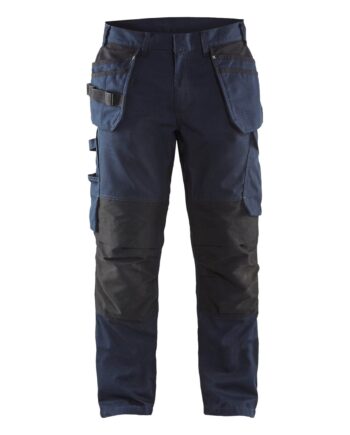 BlÅklder 1496 Service Buks Med Sømlommer Med Stretch Mørk Marineblå High Vis Gul Herre Mørk Marineblå High Vis Gul C44 Servicebukser Baglomme Blyantlomme - BlÅklÄder Jeans  - 7330509893074