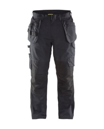 BlÅklder 1496 Service Buks Med Sømlommer Med Stretch Sort Mørk Grå Herre Sort Mørk Grå C44 Servicebukser Baglomme Blyantlomme - BlÅklÄder Jeans  - 7330509555743