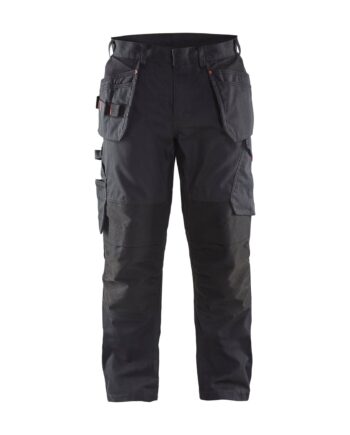 BlÅklder 1496 Service Buks Med Sømlommer Med Stretch Sort Rød Herre Sort Rød C44 Servicebukser Baglomme Blyantlomme - BlÅklÄder Jeans  - 7330509548851