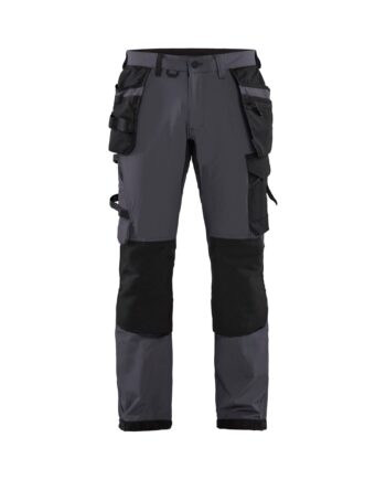 Sort BlÅklder 1522 Håndværker Buks Vejs Stretch Mellemgrå Herre Mellemgrå C44 Bukser Baglomme Blyantlomme - BlÅklÄder Jeans  - 7330509723685