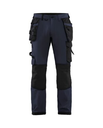 Sort BlÅklder 1522 Håndværker Buks Vejs Stretch Mørk Marineblå Herre Mørk Marineblå C44 Bukser Baglomme Blyantlomme - BlÅklÄder Jeans  - 7330509723425