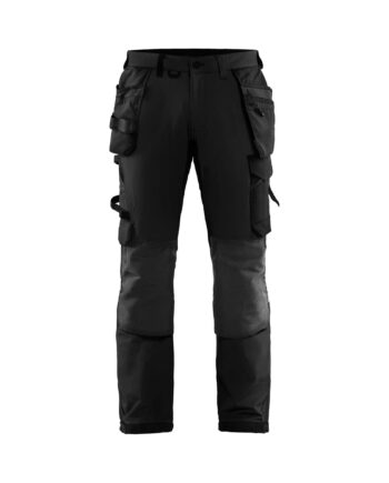 BlÅklder 1522 Håndværker Buks Vejs Stretch Sort Mørk Grå Herre Sort Mørk Grå C44 Bukser Baglomme Blyantlomme - BlÅklÄder Jeans  - 7330509765968