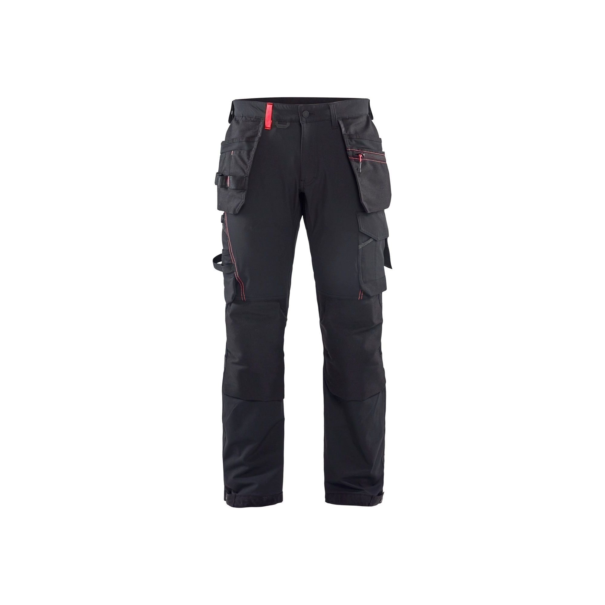 BlÅklder 1522 Håndværker Buks Vejs Stretch Sort Rød Herre Sort Rød C44 Bukser Baglomme Blyantlomme - BlÅklÄder Jeans - 7330509765944
