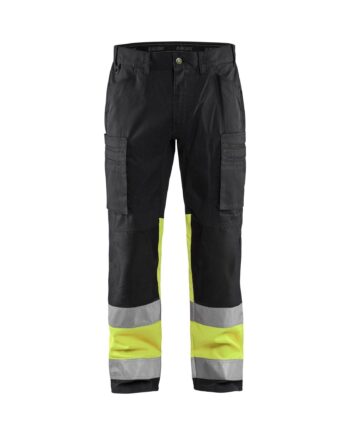 BlÅklder 1551 High Vis Buks Med Stretch Sort High Vis Gul Herre Sort High Vis Gul C44 Bukser Arbejdstøj Blyantlomme - BlÅklÄder Jeans  - 7330509539828