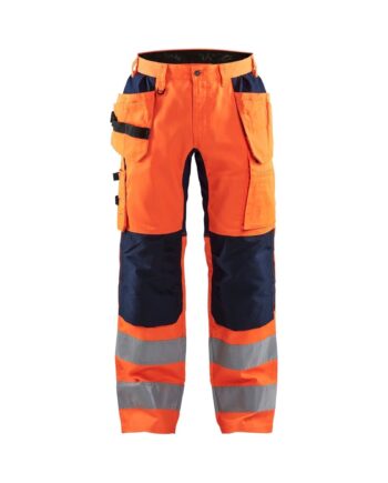 BlÅklder 1552 High Vis Buks Med Stretch High Vis Orange Marineblå Herre High Vis Orange Marineblå C44 Bukser Blyantlomme Bukser - BlÅklÄder Jeans  - 7330509773642