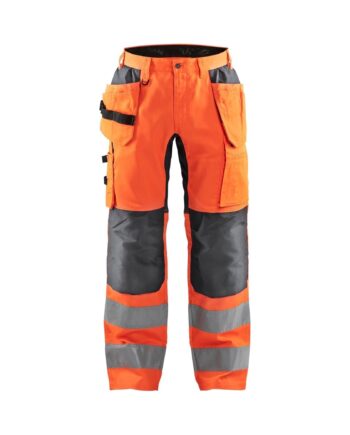 BlÅklder 1552 High Vis Buks Med Stretch High Vis Orange Mellemgrå Herre High Vis Orange Mellemgrå C44 Bukser Blyantlomme Bukser - BlÅklÄder Jeans  - 7330509773673