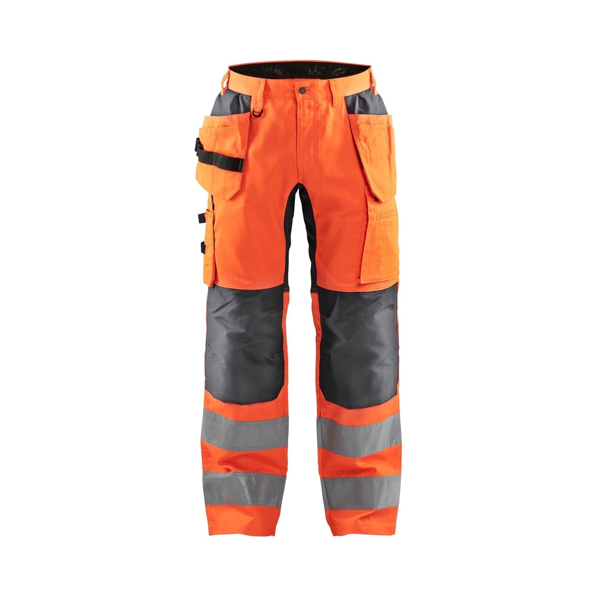 BlÅklder 1552 High Vis Buks Med Stretch High Vis Orange Mellemgrå Herre High Vis Orange Mellemgrå C44 Bukser Blyantlomme Bukser - BlÅklÄder Jeans - 7330509773673