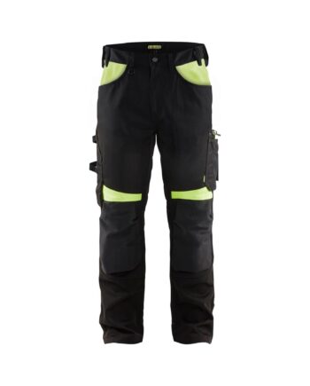 BlÅklder 1556 Håndværker Buks Sort High Vis Gul Herre Sort High Vis Gul C44 Bukser Baglomme BlÅklder - BlÅklÄder Jeans  - 7330509765340