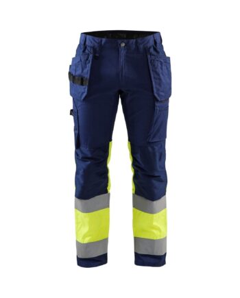 BlÅklder 1558 High Vis Buks Med Stretch Marineblå High Vis Gul Herre Marineblå High Vis Gul C44 Bukser Baglomme BlÅklder - BlÅklÄder Jeans  - 7330509653227